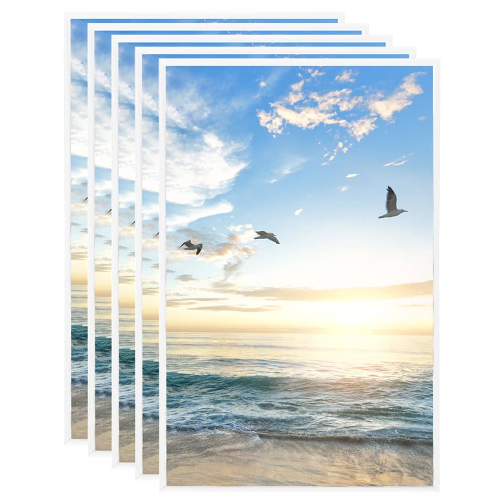 Vidaxl fotorammer 5 stk til væg eller tabel 13x18 cm mdf hvid