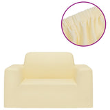 Vidaxl Bankhoes Stretch Polyester Jersey Crème -farvet