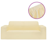 Vidaxl Tweezitssbankhoes Stretch Polyester Jersey Cream -farvet