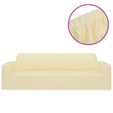 Vidaxl Three -Seater Bank Cover Stretch Polyester Jersey Cream -farvet