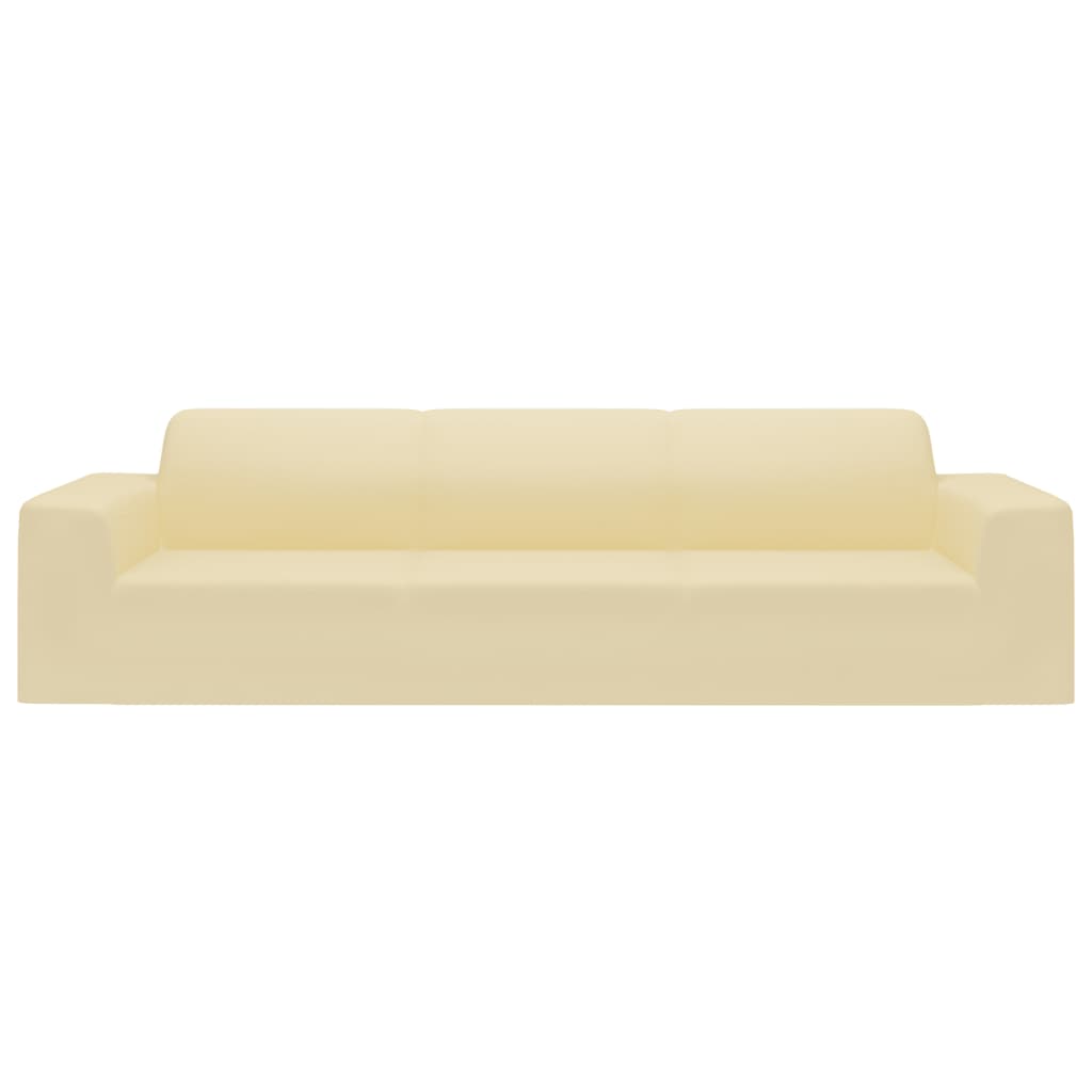 Vidaxl Four -Seater Cover Stretch Polyester Jersey Cream -farvet