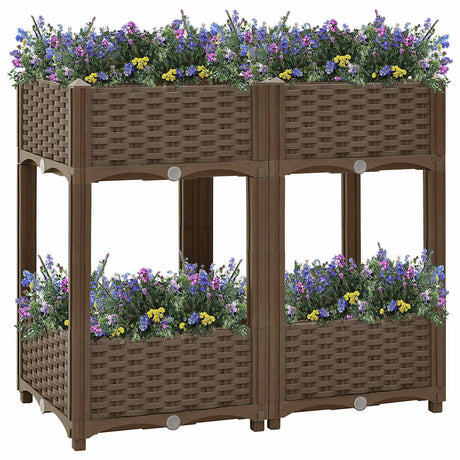 Vidaxl Planter hævede 80x40x71 cm polypropylen