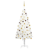 Vidaxl Kunstkerstboom med belysning og julekugler 240 cm hvid