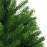 Vidaxl Kunstkerstboom med belysning og julekugler 240 cm grøn