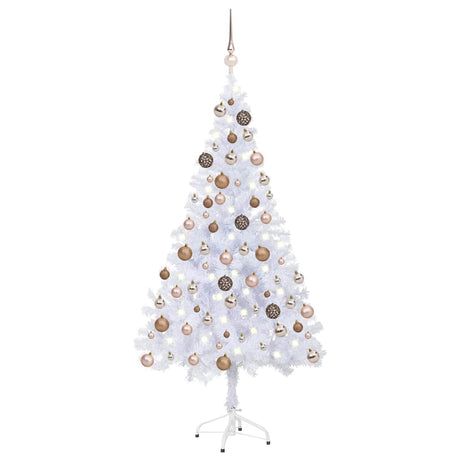Vidaxl Kunstkerstboom med belysning og julekugler 230 grene 120 cm