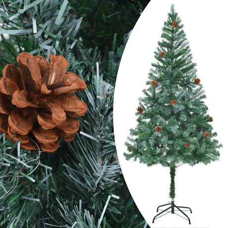 Vidaxl Kunstkerstboom med belysning julekugler fyrretræer 180 cm