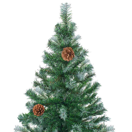 Vidaxl Kunstkerstboom med belysning julekugler fyrretræer 180 cm