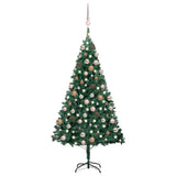 Vidaxl Kunstkerstboom med belysning og julekugler 150 cm PVC Green