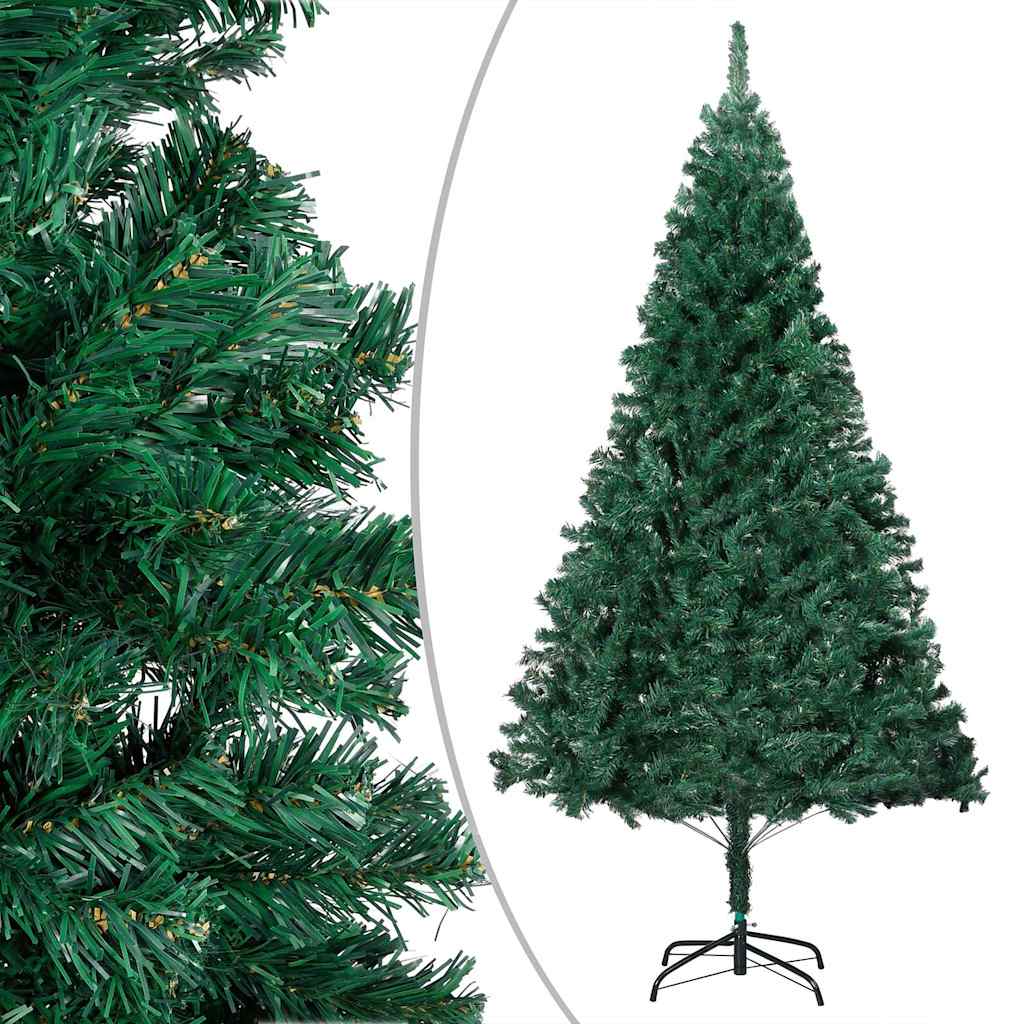 Vidaxl Kunstkerstboom med belysning og julekugler 150 cm PVC Green