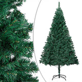 Vidaxl Kunstkerstboom med belysning og julekugler 150 cm PVC Green