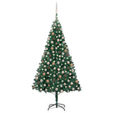 Vidaxl Kunstkerstboom med belysning og julekugler 240 cm grøn