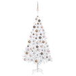 Vidaxl Kunstkerstboom med belysning og julekugler 120 cm PVC White