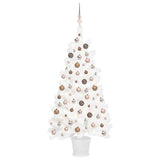 Vidaxl Kunstkerstboom med belysning og julekugler 90 cm hvid