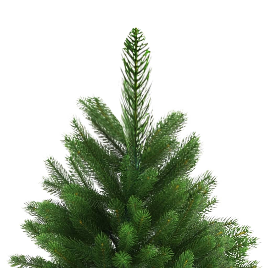 Vidaxl Kunstkerstboom med belysning og julekugler 240 cm grøn