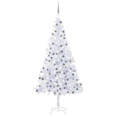 Vidaxl Kunstkerstboom med belysning og julekugler 910 grene 210 cm