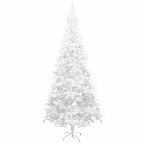 Vidaxl Kunstkerstboom med belysning og julekugler L 240 cm hvid