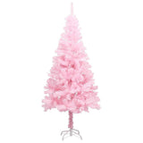 Vidaxx kunstigt juletræ med belysning og kugler 120 cm PVC pink
