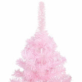 Vidaxx kunstigt juletræ med belysning og kugler 120 cm PVC pink
