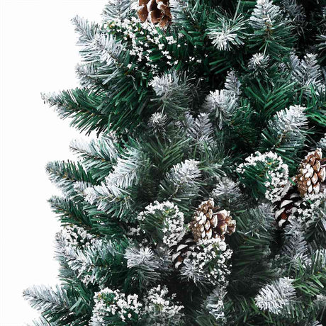 Vidaxl Kunstkerstboom med belysning julekugler fyrretræer 210 cm