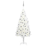 Vidaxl Kunstkerstboom med belysning og julekugler 180 cm hvid