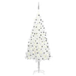 Vidaxl Kunstkerstboom med belysning og julekugler 210 cm PVC White