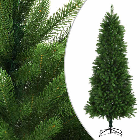 Vidaxl Kunstkerstboom med belysning og julekugler 240 cm grøn