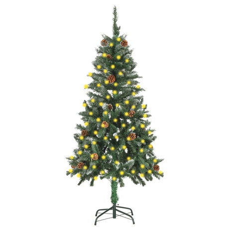 Vidaxl Kunstkerstboom med belysning og fyrretræ 150 cm