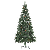 Vidaxl Kunstkerstboom med belysning og fyrretræer 210 cm