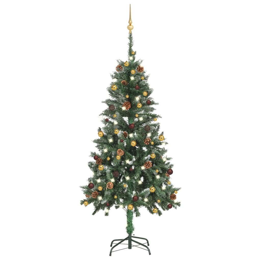 Vidaxl Kunstkerstboom med belysning og julekugler 150 cm