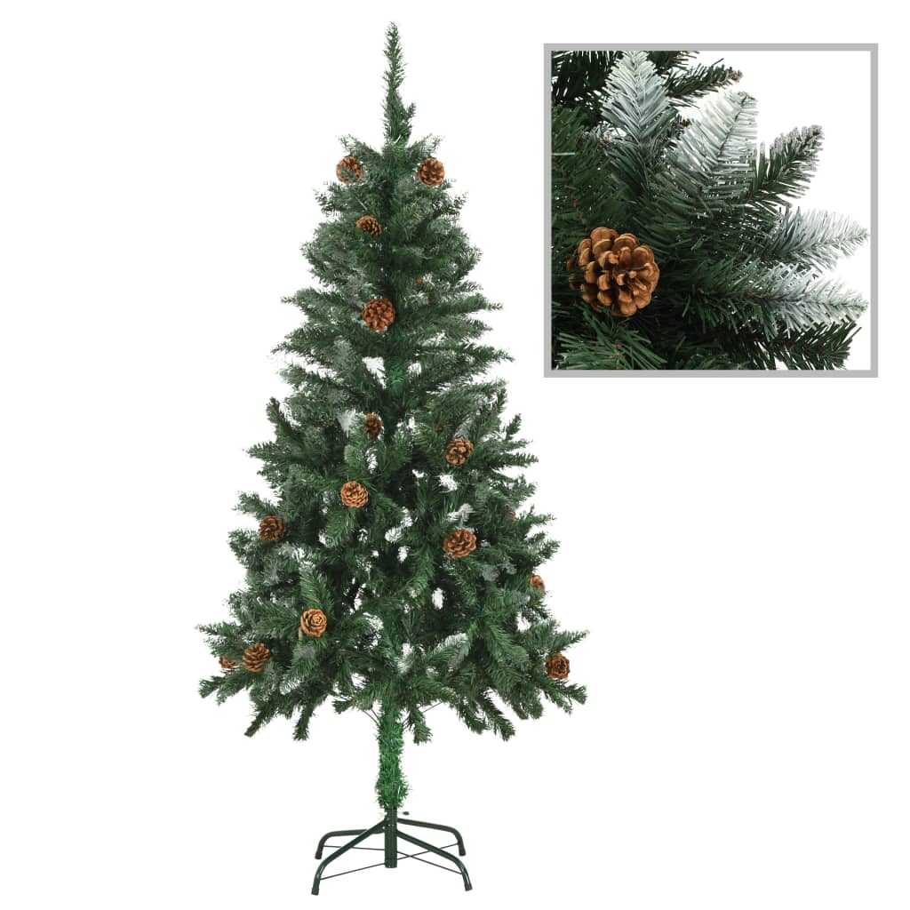 Vidaxl Kunstkerstboom med belysning og julekugler 150 cm