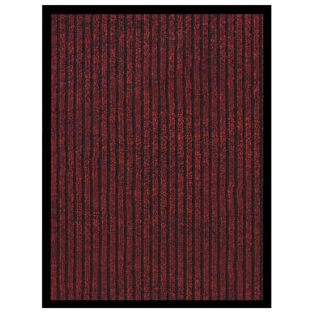 Vidaxl Doormat 40x60 cm stribet rød