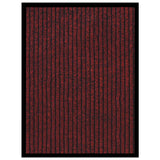 Vidaxl Doormat 40x60 cm stribet rød