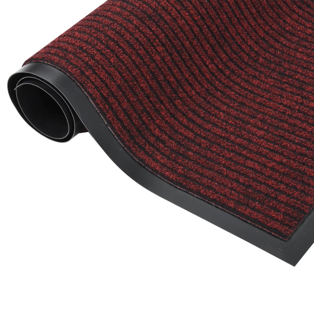 Vidaxl Doormat 40x60 cm stribet rød