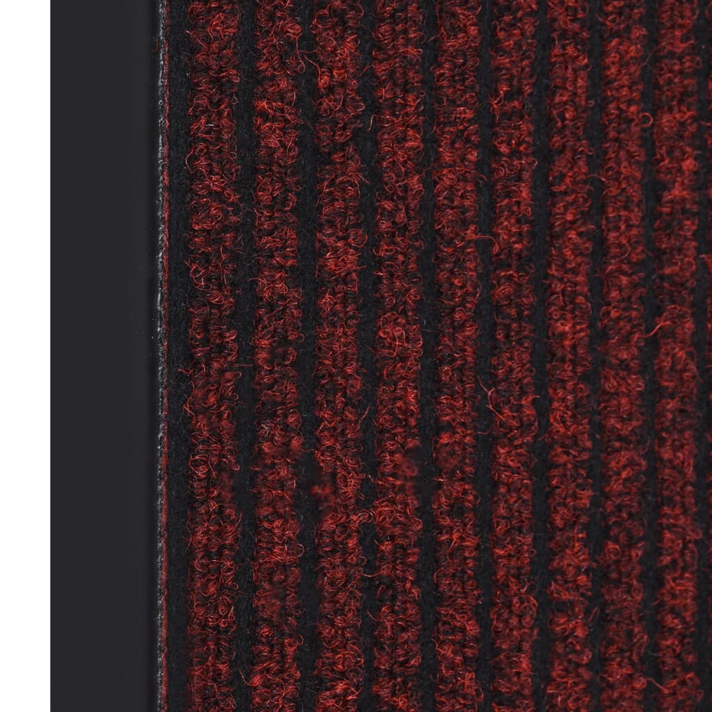 Vidaxl Doormat 40x60 cm stribet rød