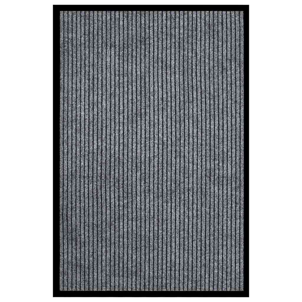 Vidaxl Doormat 80x120 cm stribet grå