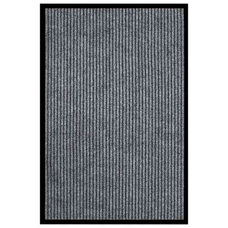Vidaxl Doormat 80x120 cm stribet grå