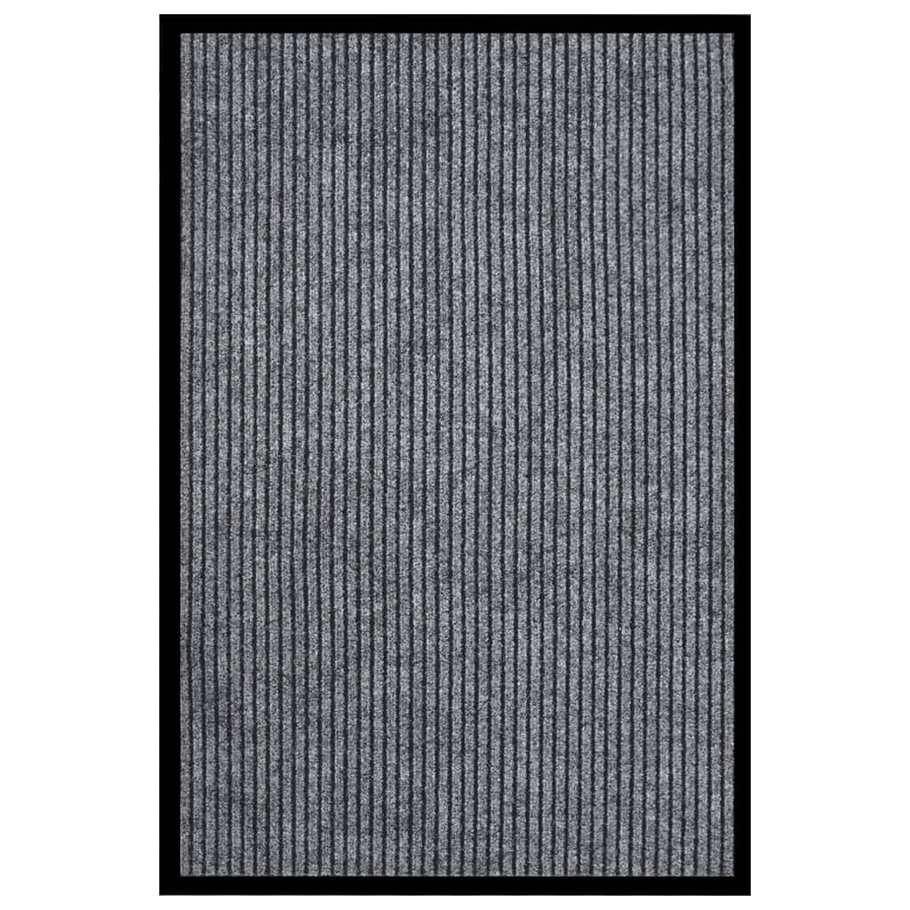 Vidaxl Doormat 80x120 cm stribet grå