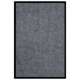 Vidaxl Doormat 80x120 cm stribet grå