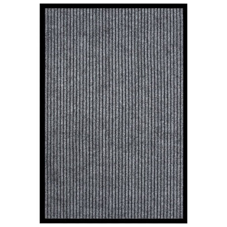 Vidaxl Doormat 80x120 cm stribet grå