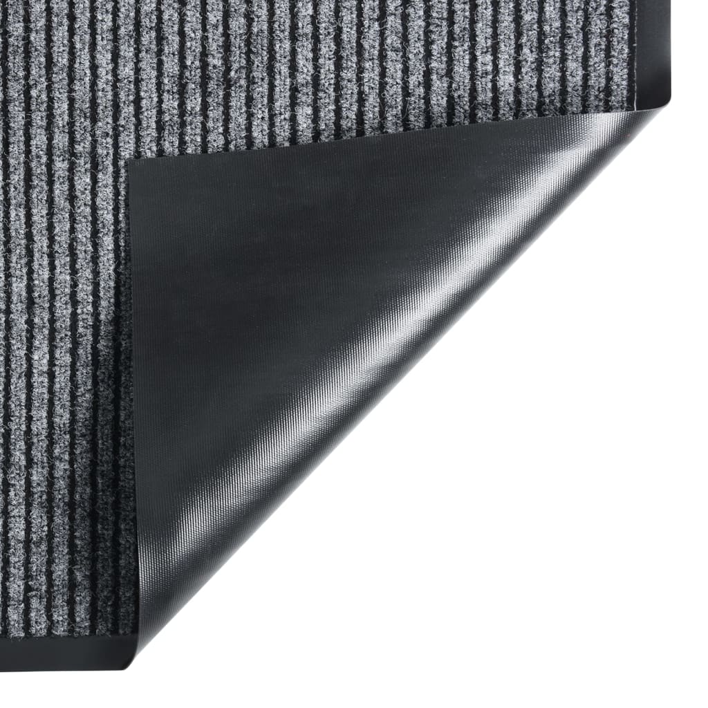 Vidaxl Doormat 80x120 cm stribet grå