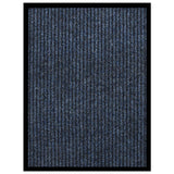 Vidaxl Doormat 60x80 cm stribet blå