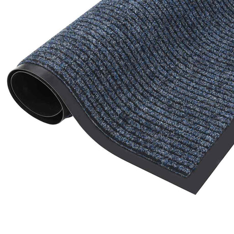 Vidaxl Doormat 60x80 cm stribet blå