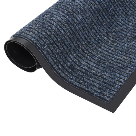 Vidaxl Doormat 60x80 cm stribet blå