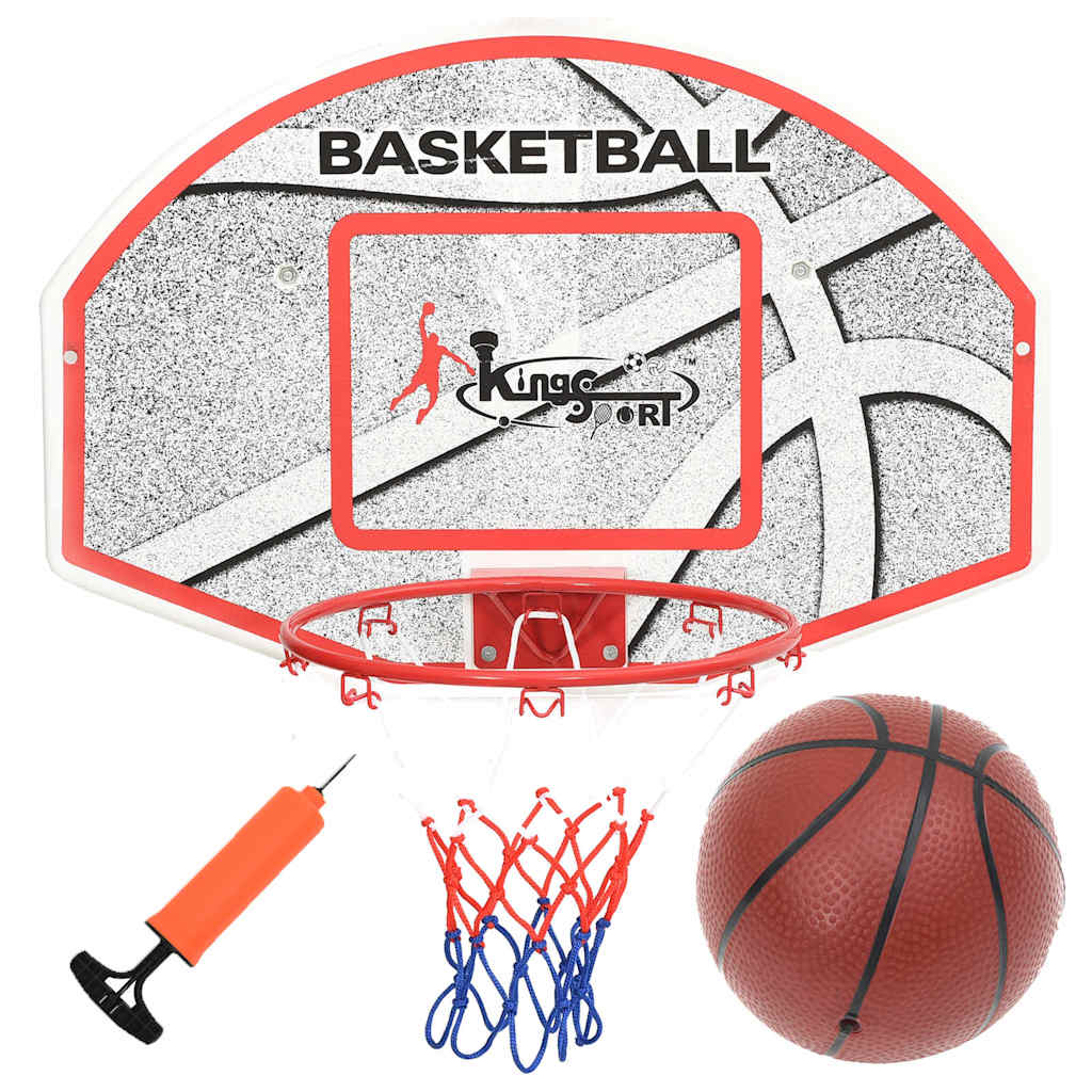 Vidaxl 5-delt basketball sæt vægmontering 66x44,5 cm