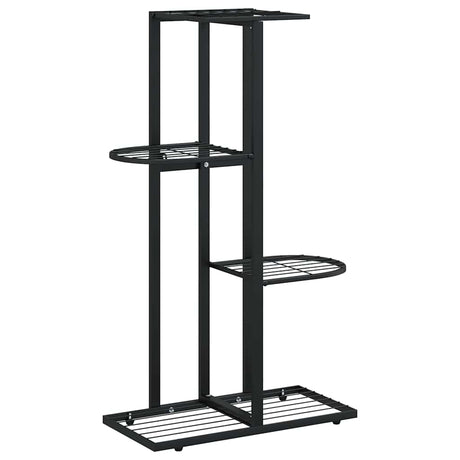 Vidaxl Flower Standard med 4 lag 43x22x76 cm metal sort