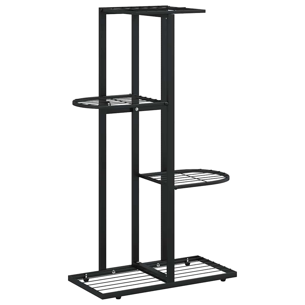 Vidaxl Flower Standard med 4 lag 43x22x76 cm metal sort