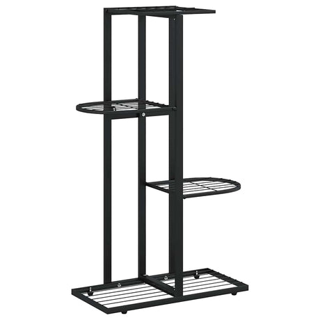 Vidaxl Flower Standard med 4 lag 43x22x76 cm metal sort