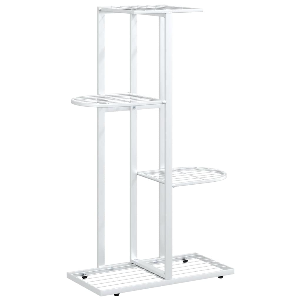 Vidaxl Flower Standard med 4 lag 43x22x76 cm metal hvid