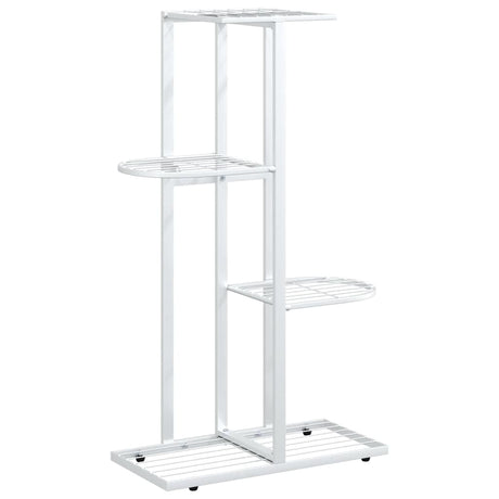 Vidaxl Flower Standard med 4 lag 43x22x76 cm metal hvid