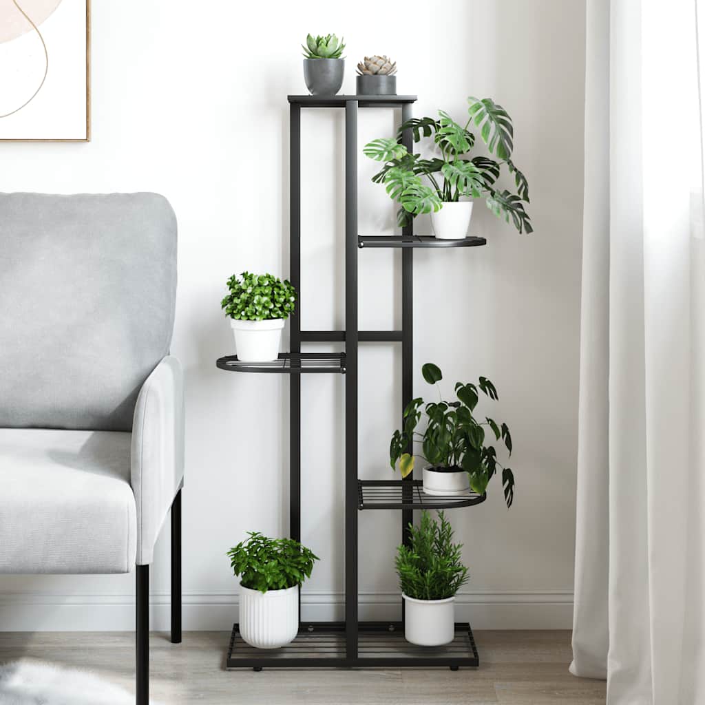 Vidaxl Flower Standard med 5 lag 43x22x98 cm metal sort